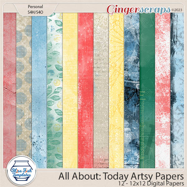All About: Today Artsy Paper Pack by Miss Fish
