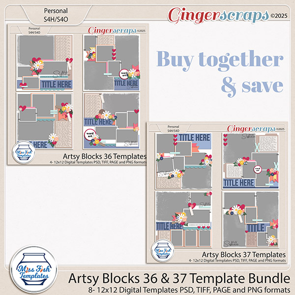 Artsy Blocks 36 & 37 Template Bundle by Miss Fish
