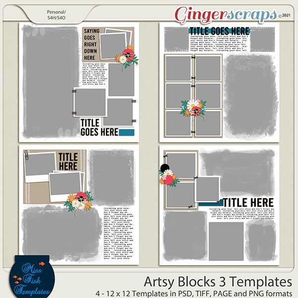 Artsy Blocks 3 Templates by Miss Fish