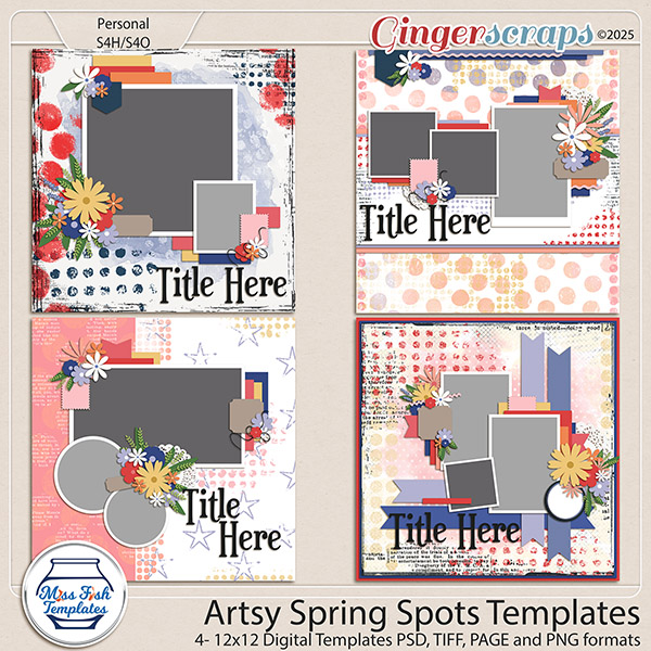 Artsy Spring Spots Templates by Miss Fish