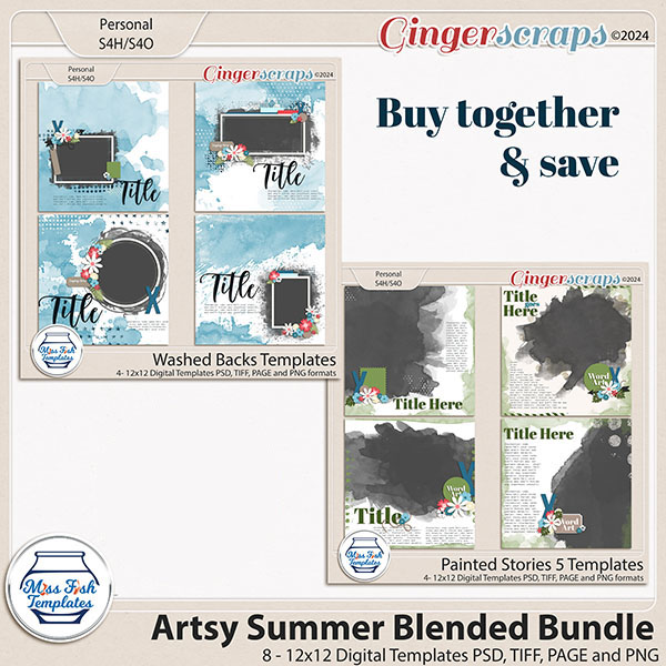 Artsy Summer Blended Template Bundle by Miss Fish - July 24 Buffet