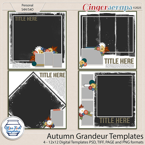 Autumn Grandeur Templates by Miss Fish
