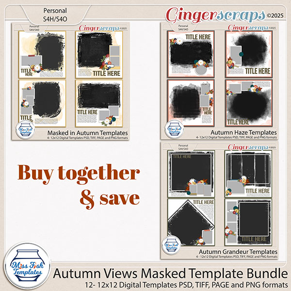 Autumn Views Masked Template Bundle by Miss Fish
