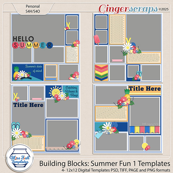 Building Blocks: Summer Fun 1 Templates by Miss Fish