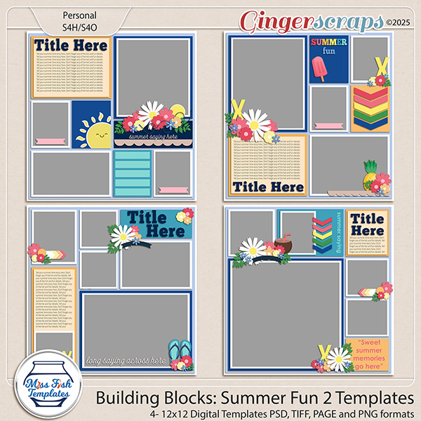 Building Blocks: Summer Fun 2 Templates by Miss Fish
