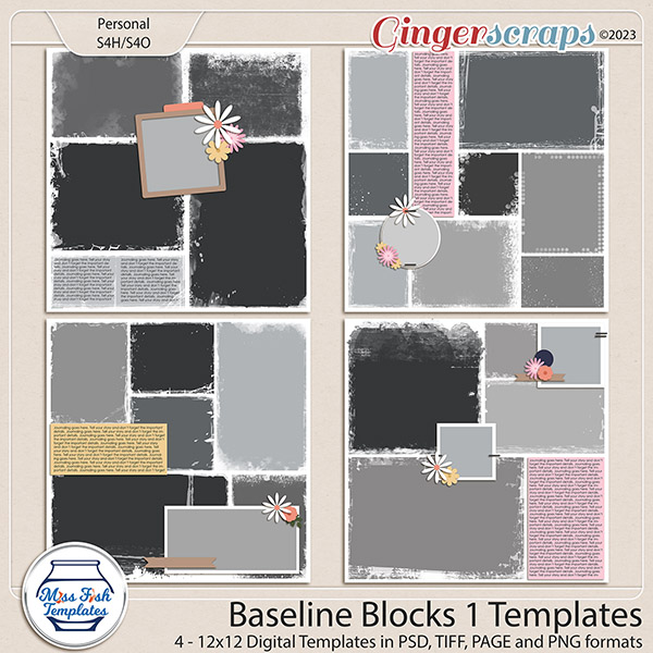 Baseline Blocks 1 Templates by Miss Fish 