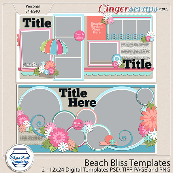 Beach Bliss Templates by Miss Fish