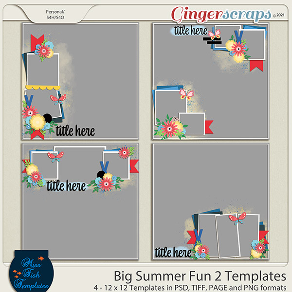 Big Summer Fun 2 Templates by Miss Fish