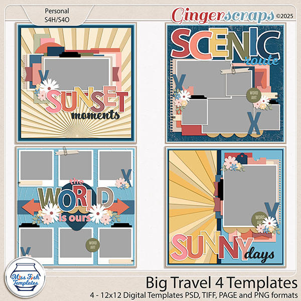 Big Travel 4 Templates by Miss Fish