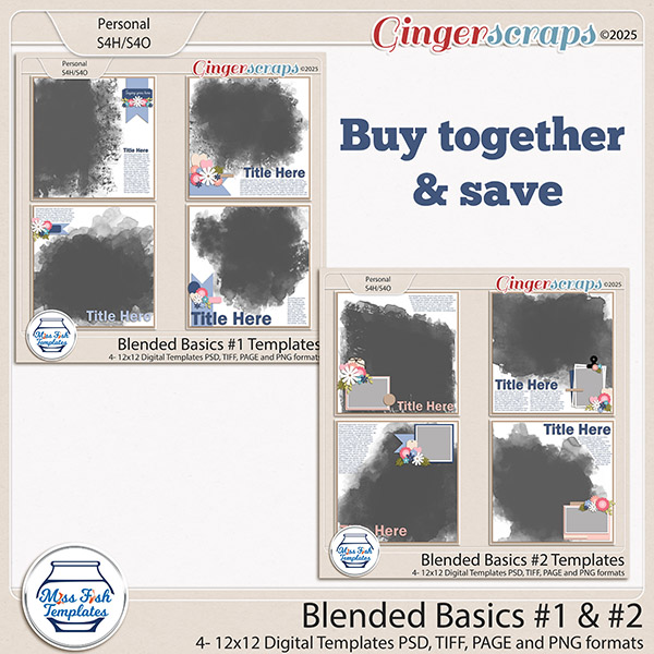 Blended Basics #1 & #2 Template Bundle by Miss Fish