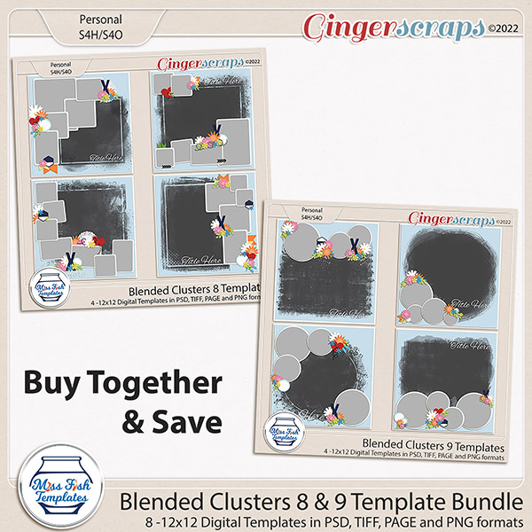 Blended Clusters 8 & 9 Template Bundle by Miss Fish 