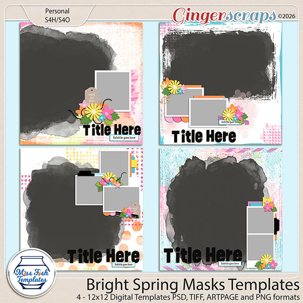 Bright Spring Masks by Miss Fish Templates