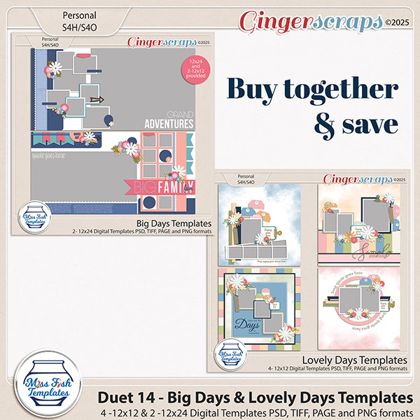 Duet 14 - Big Days & Lovely Days Templates by Miss Fish