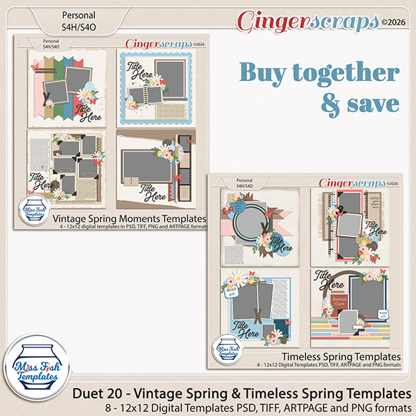 Duet 20 - Vintage Spring & Timeless Spring Templates by Miss Fish
