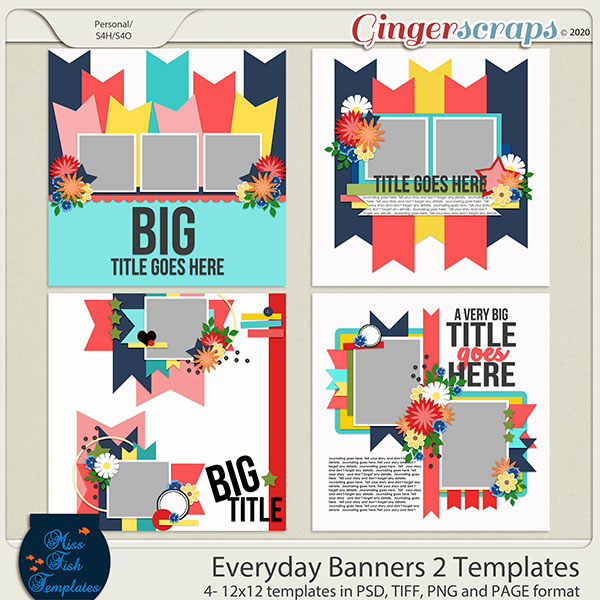 Everyday Banner 2 Templates by Miss Fish