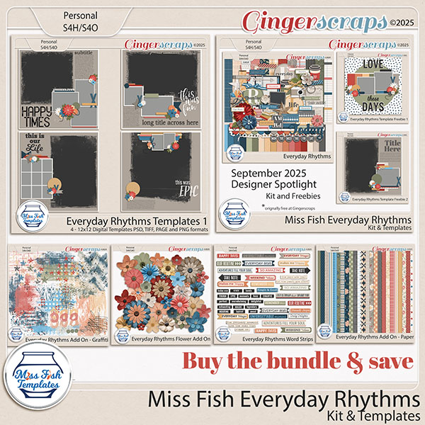 Everyday Rhythms Kit & Template Bundle by Miss Fish