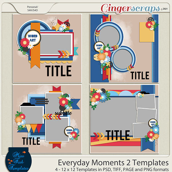 Everyday Moments 2 Templates by Miss Fish