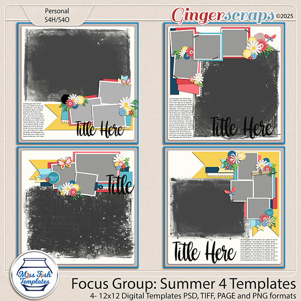 Focus Group Summer 4 Templates by Miss Fish