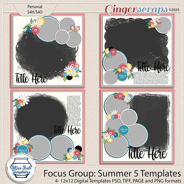 Focus Group Summer 5 Templates by Miss Fish