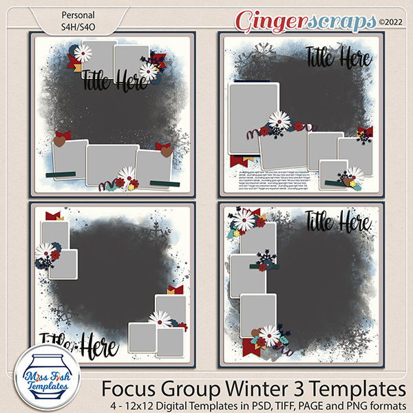 Focus Group Winter 3 Templates by Miss Fish