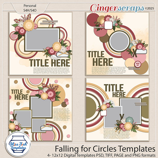 Falling for Circles Templates by Miss Fish