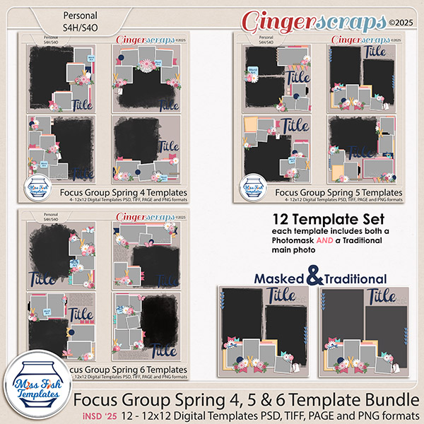 Focus Group Spring 4, 5 & 6 Template Bundle by Miss Fish