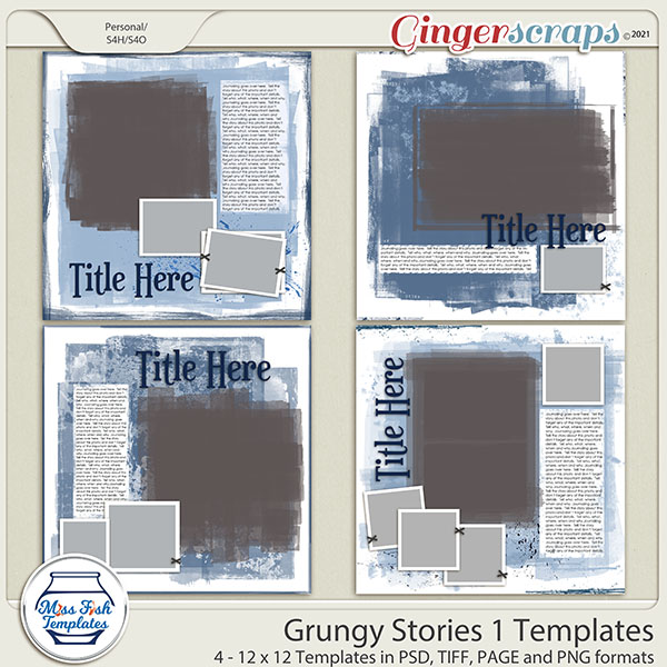 Grungy Stories 1 Templates by Miss Fish