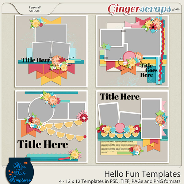 Hello  Fun Templates by Miss Fish