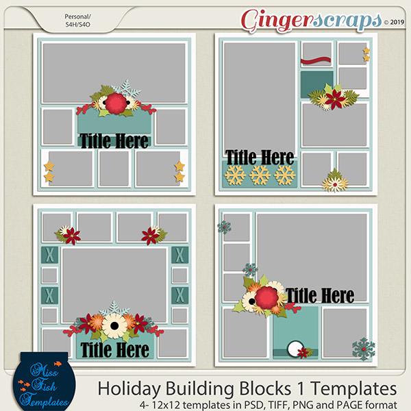 Holiday Building Blocks 1 Templates by Miss Fish