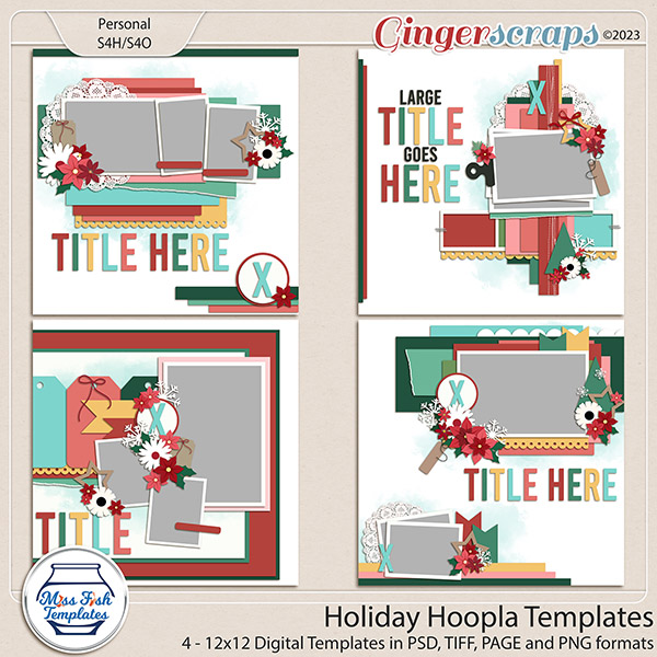 Holiday Hoopla Templates by Miss Fish
