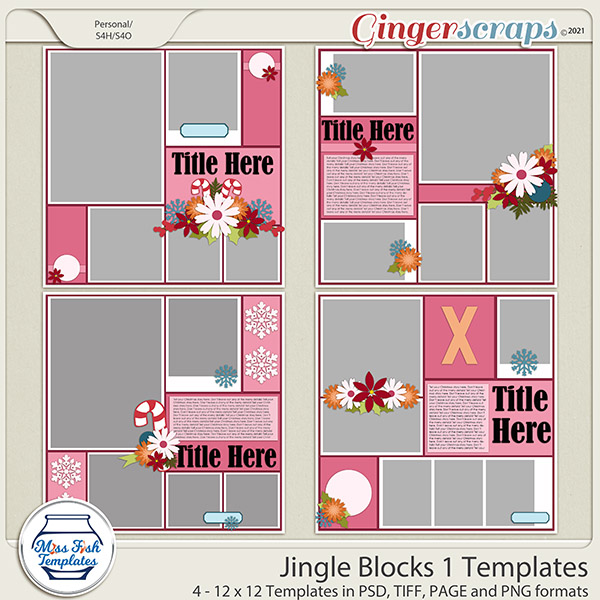 Jingle Blocks 1 Templates by Miss Fish