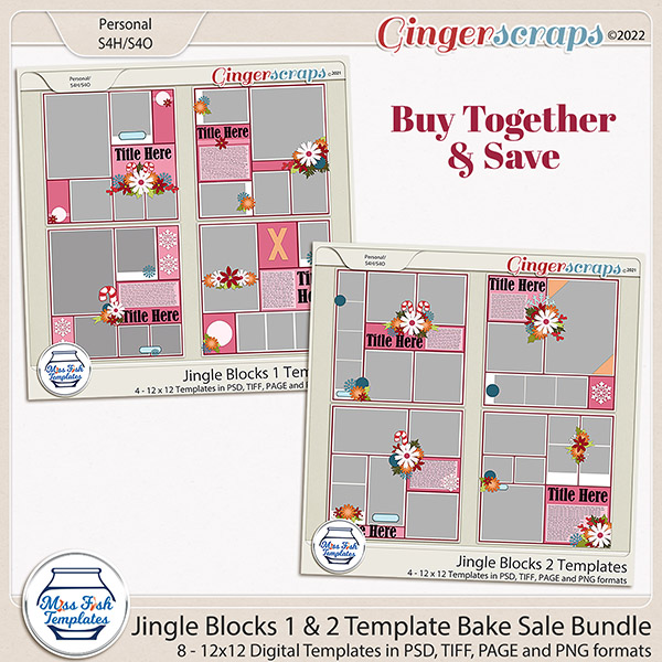 Jingle Blocks 1-2 Bake Sale Bundle by Miss Fish