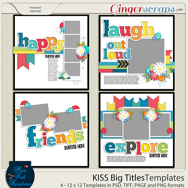 KISS- Big Title Templates by Miss Fish 