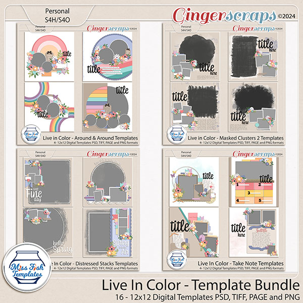 Live In Color Template Bundle by Miss Fish