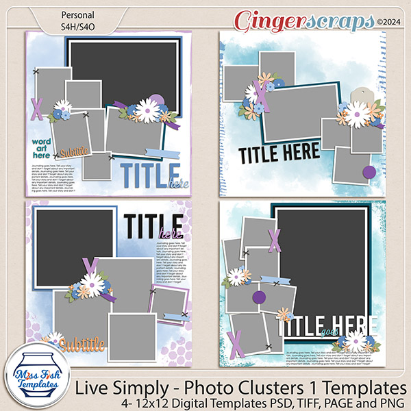 Live Simply Photo Clusters 1 by Miss Fish