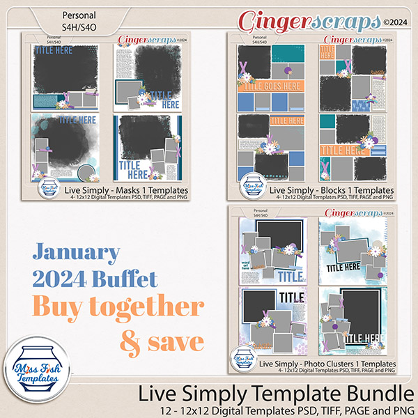 Live Simply Template Bundle by Miss Fish