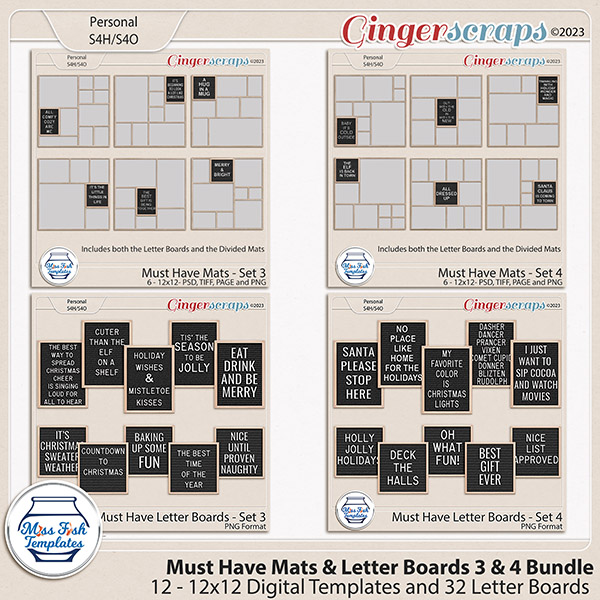 Must Have Mats & Letter Boards 3 & 4 Bundle by Miss Fish