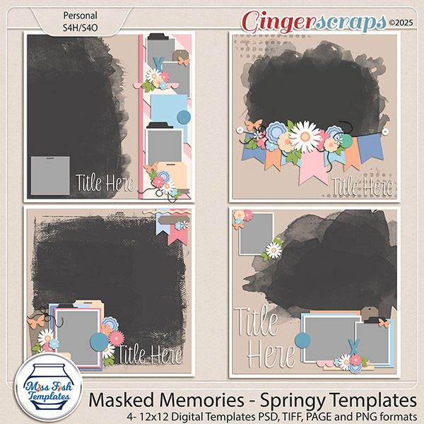 Masked Memories - Springy 1 Templates by Miss Fish 