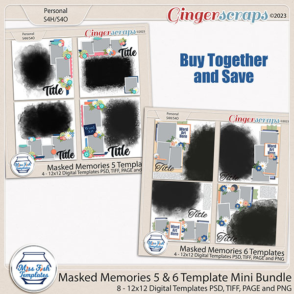 Masked Memories #5-#6 Templates Mini Bundle Miss Fish