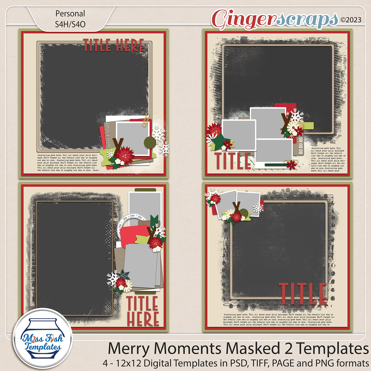 Merry Moments Masked Templates 2 by Miss Fish