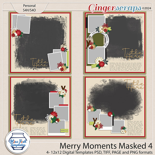 Merry Moments Masked 4 Templates by Miss Fish