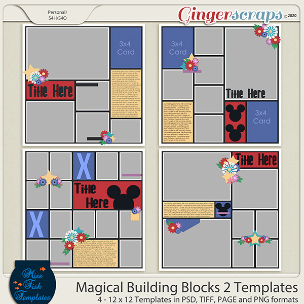 Magical Building Blocks 2 Templates by Miss Fish