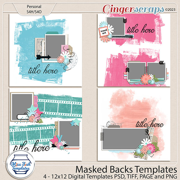 Masked Backs Templates by Miss Fish