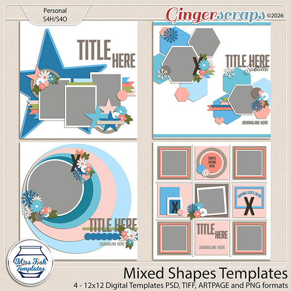 Mixed Shapes Templates by Miss Fish