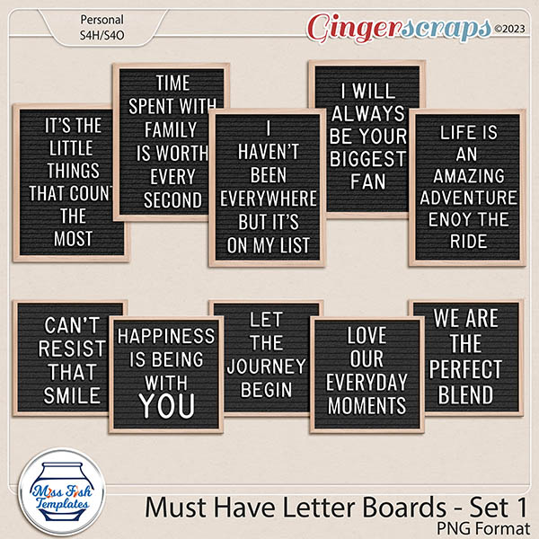 Must Have Letter Boards - Set 1 by Miss Fish