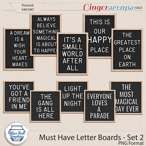 Must Have Letter Boards - Set 2 by Miss Fish