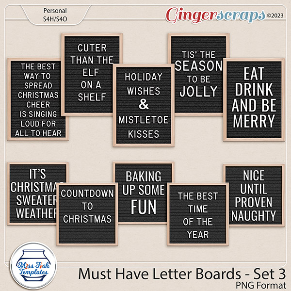 Must Have Letter Boards - Set 3 by Miss Fish