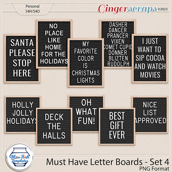Must Have Letter Boards - Set 4 by Miss Fish