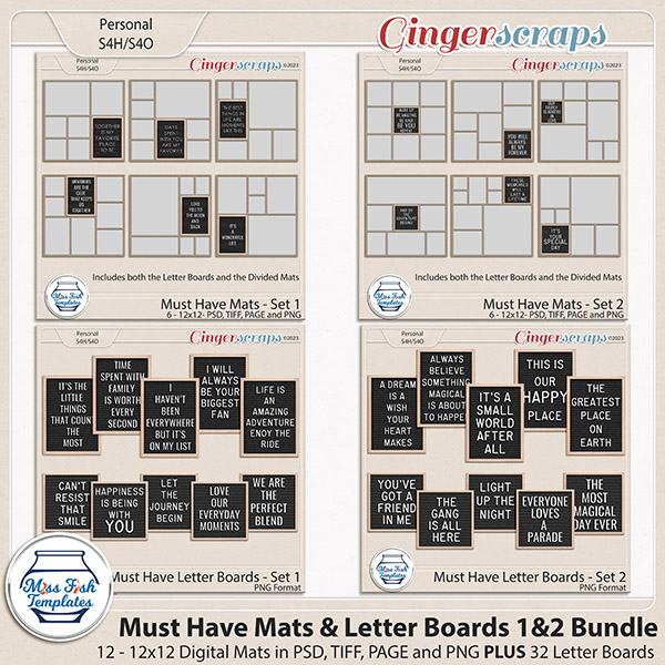 Must Have Mats & Letter Boards 1 & 2 Bundle by Miss Fish