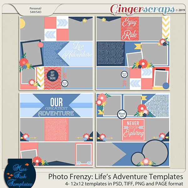 Photo Frenzy: Life's Adventure Templates by Miss Fish